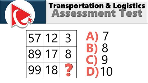 Tranportation And Logistics Test V Practice Assessment Tests