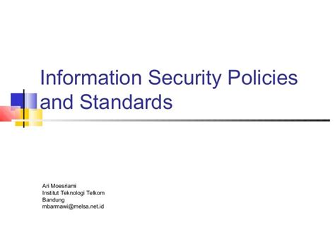 Information Security Policies And Standards