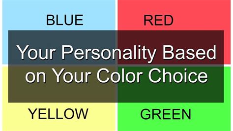 Your Personality Based On Your Color Choice