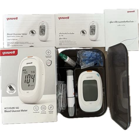 Yuwell เครองตรวจนำตาล Blood Glucose Monitoring รน Accusure 582 แถบ