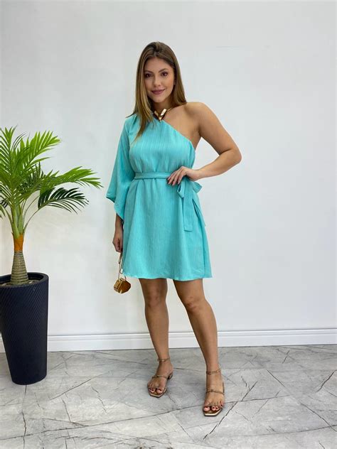 Vestido Feminino Curto Sem Bojo Nula Manga Fernanda Ramos