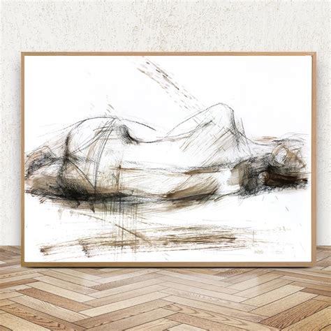 Abstrakte Sexy Weibliche Kunst Leinwand Malerei Schwarz Und Wei Nude