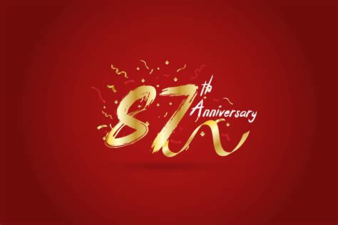 87th Anniversary Celebration Background Graphic By Dender Studio