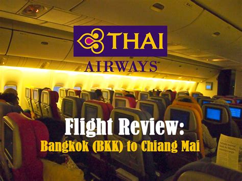 Flight Review Thai Airways Bangkok BKK To Chiang Mai