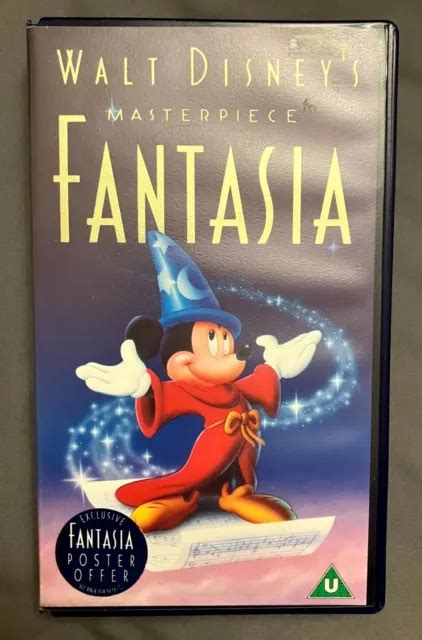 WALT DISNEY S MASTERPIECE Fantasia VHS Video Cassette Tape PAL 1 99