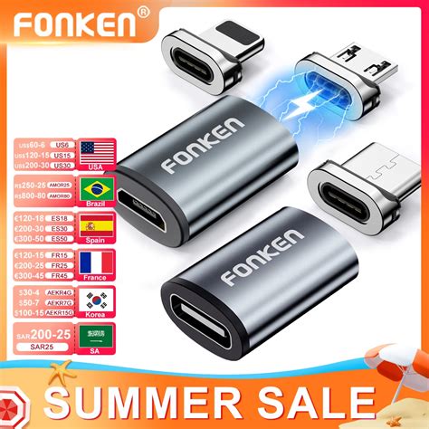 Fonken Usb Kabel Magnetische Adapter Micro Usb Type C Magnetische Lader