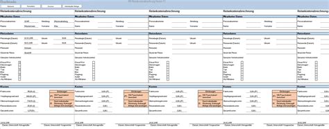 Excel Vorlage Reisekostenabrechnung