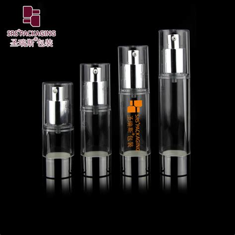 Srs High Quality Shinny Silver Aluminum Airless Pump Cosmetic Bottle