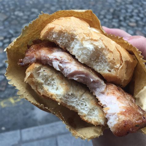 [I ate] a pork chop bun : food