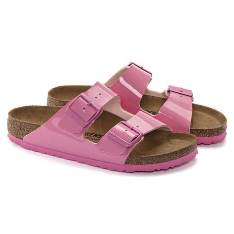 Arizona Birko Flor Patent Patent Candy Pink Birkenstock