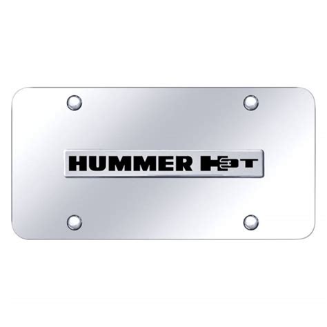 Autogold H T N Cc Chrome License Plate With D Chrome Hummer H T Logo