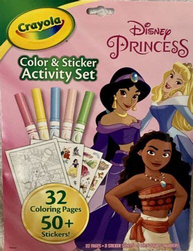 Crayola Disney Princess Color And Sticker Activity Set With Markers Ebay