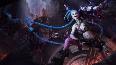 Jinx Lol Splash Art K Wallpaper Pc Desktop