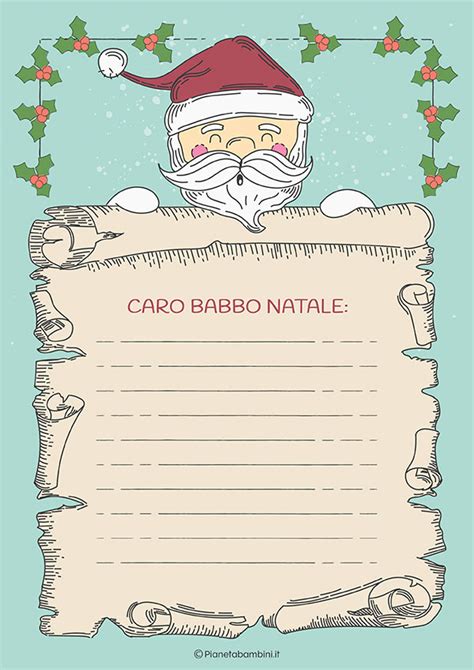 Modelli Di Lettera A Babbo Natale Da Stampare Gratis PianetaBambini It