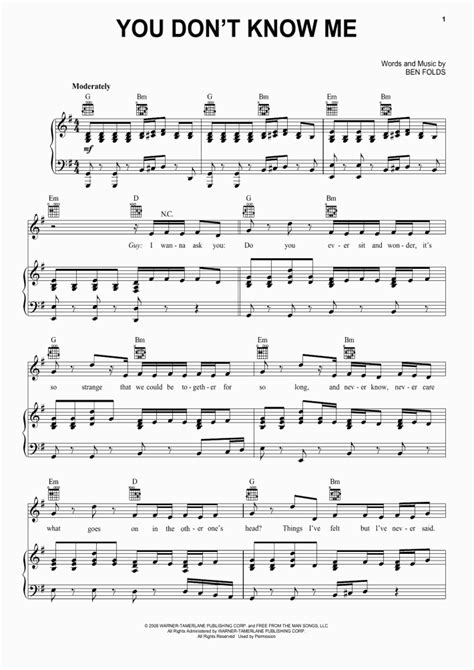 You Don T Know Me Piano Sheet Music OnlinePianist