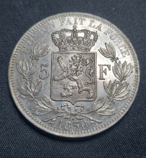 Belgique Leopold I Francs Met Punt Kwaliteit