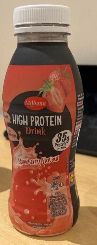 High Protein Drink Strawberry Flavour Milbona Kalorie Kj A Nutri N