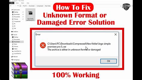 How To Fix The Archive Is Either In Unknown Format Or Damaged Error