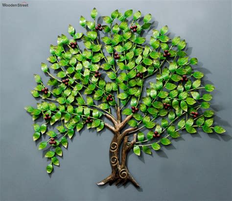 Buy Green Tree Metal Wall Art Online in India at Best Price - Modern Wall Arts - Home Decor ...