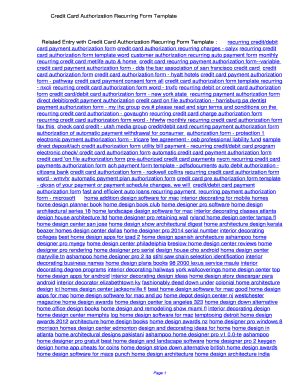 Fillable Online Plvcp Credit Card Authorization Recurring Form Template