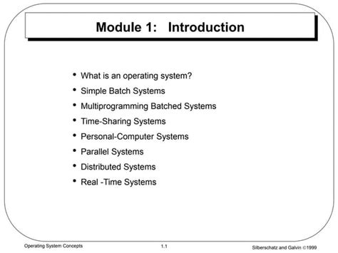 Introduction To Operating Systems And Its Componentspdf