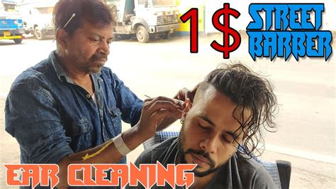 1 Street Barber💈ear Cleaning Head Massage With Crackings💈master Asmr💈