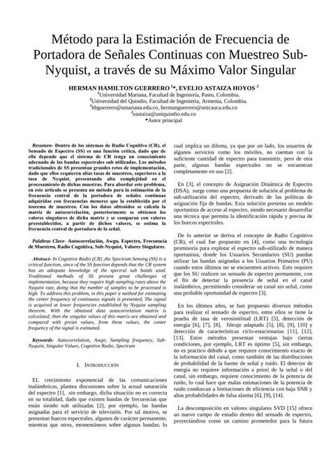 PDF Método para la Estimación de Frecuencia de Portadora fcbi