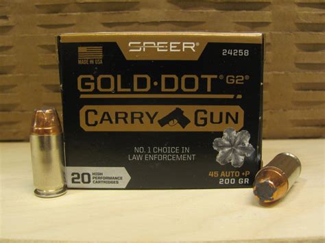 Round Box Auto P Grain Speer Gold Dot Carry Gun Ammo