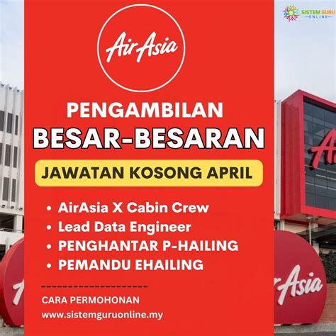 Jawatan Kosong AirAsia Pelbagai Jawatan Dibuka April 2023