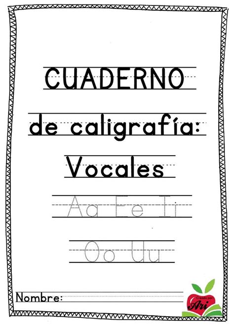 Cuaderno De Caligrafia Grafomotricidad Vocales 1