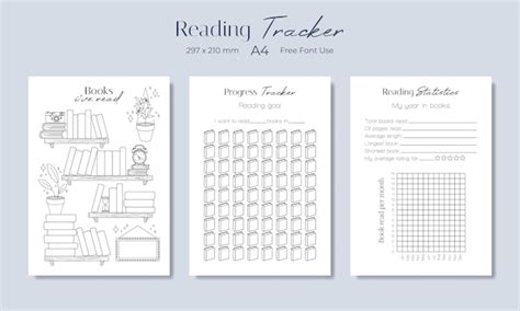 Premium Vector Book Reading Tracker Vector Illustration