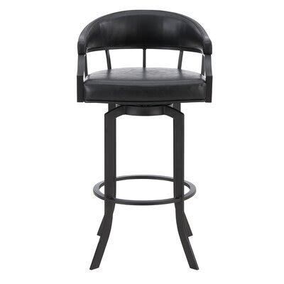 Brayden Studio Quarryville Swivel Faux Leather Bar Counter Stool