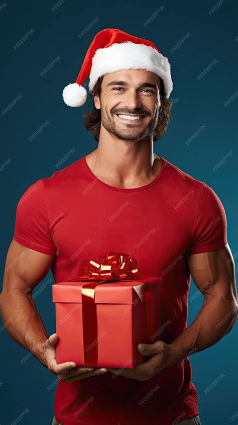 Premium Ai Image A Man Holding Christmas T Box