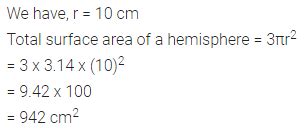 Find The Total Surface Area Of A Hemisphere Of Radius Cm Use