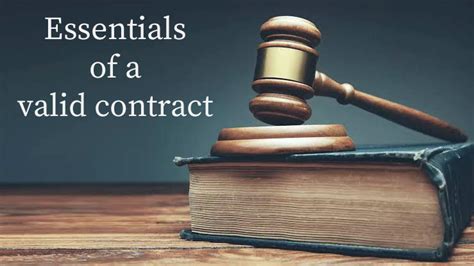 Essentials Of A Valid Contract