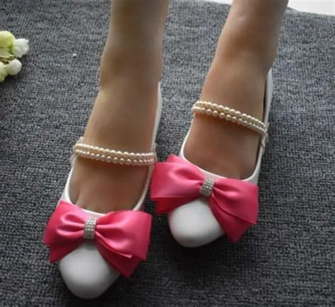 Zapatos Planos Con Lazo Rosa Para Mujer Calzado De Fiesta De Boda