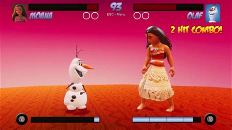 Moana Vs Olaf Fighting In Ultimate Arena Of Disney Champions Youtube