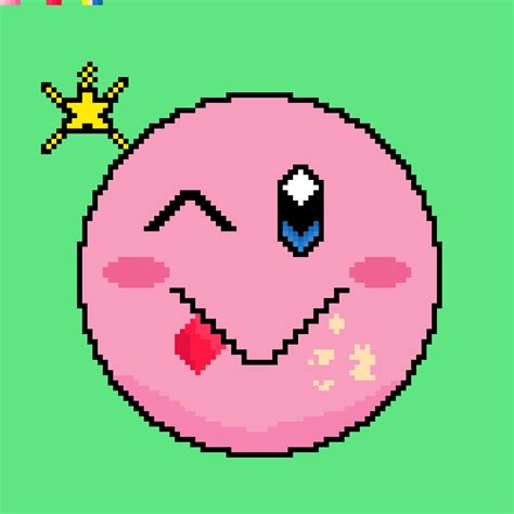 Minecraft Pixel Art Kirby Grid