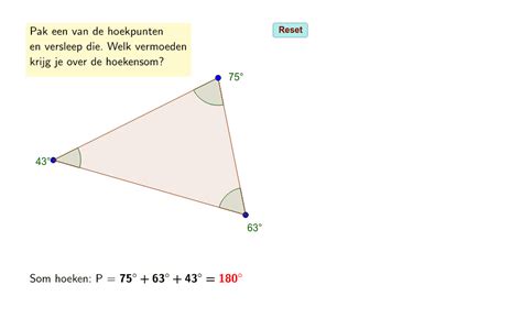 Driehoek Hoekensom Vermoeden Geogebra