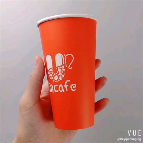 12oz Logo Take Away Biodegradable Printed Disposable Double Wall Paper