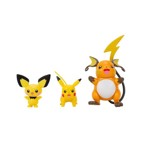 Pok Mon Pack Figurines Select Evolution Pichu Pikachu Raichu