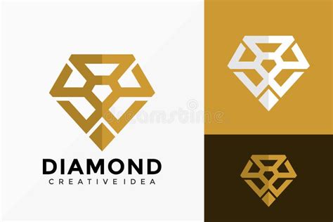 Abstract Gold Diamond Logo Vector Design Abstract Emblem Designs