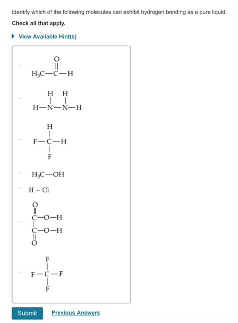 Solved Identify which of the following molecules can exhibit | Chegg.com 