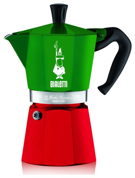 Bialetti Moka Express Italia 6 Cup Stovetop Espresso Maker Transitional Espresso Machines