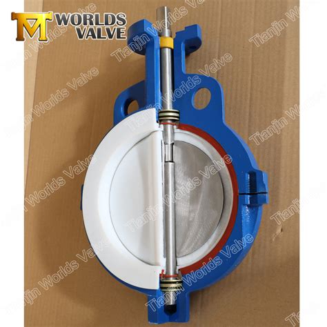 Ptfe Split Body Wafer Butterfly Valve For Chemical Industry From China