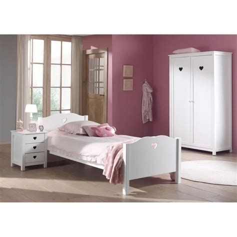 Milady Lit X Cm Avec Sommier Chevet Armoire P Avec Sommier