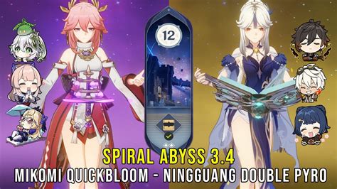 C0 Yae Kokomi Quickbloom And C6 Ningguang Double Pyro Genshin Impact