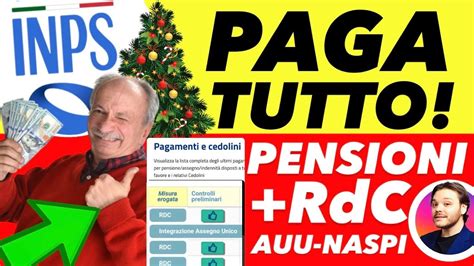 Inps🔴paga Tutto Rdcadi💶cedolini Pensionidate Invalidi⚡️auu100€ Bonus Youtube