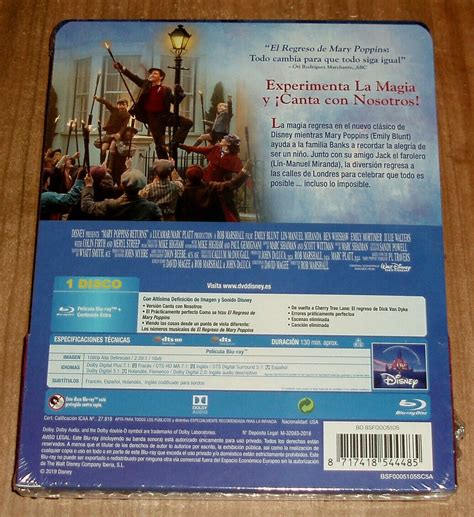 The Return Of Mary Poppins Mary Poppins Returns Steelbook Blu Ray New