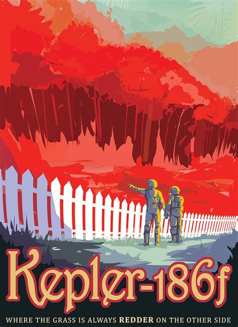 Exoplanet Kepler 186f Space Travel Poster Nasa Visions Of Etsy